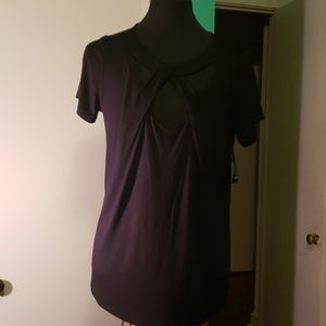 Black shirt with Criss- crossed front